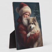 Finse Lapphond Kerstman Feestelijke Kerstmis Fotoplaat (Zijkant)