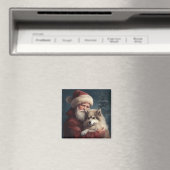 Finse Lapphond Kerstman Festive Kerstmis Magneet (Insitu (Vaatwasser))