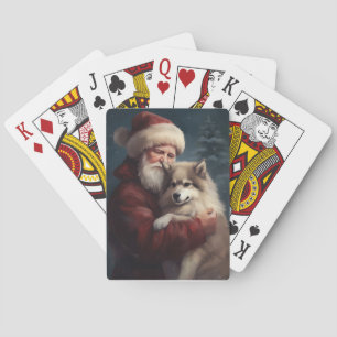Finse Lapphond Kerstman Festive Kerstmis Pokerkaarten