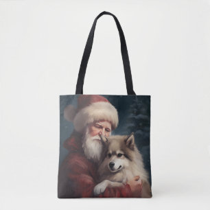 Finse Lapphond Kerstman Festive Kerstmis Tote Bag