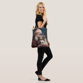 Finse Lapphond Kerstman Festive Kerstmis Tote Bag (Op model)