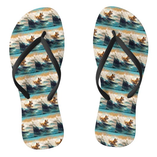 Finse Lapphond Strand Surfing Schilderen Teenslippers (Voetbed)