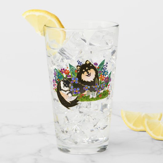FINSE LAPPHUND 16 oz glas-ontwerp voor & achter Glas (Voorkant ijs)