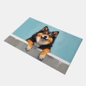 Finse Lapphund deurmat kunst (Schuin)