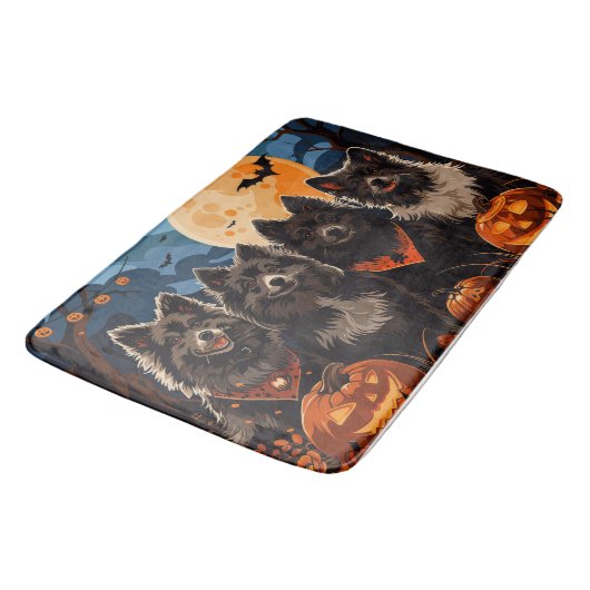 Finse Lapphund Halloween Spooky Badmat (Gekanteld)