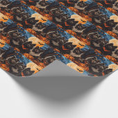 Finse Lapphund Halloween Spooky Cadeaupapier (Hoek)