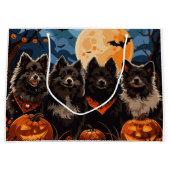 Finse Lapphund Halloween Spooky Groot Cadeauzakje (Voorkant)