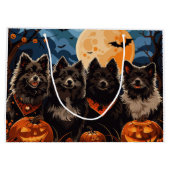 Finse Lapphund Halloween Spooky Groot Cadeauzakje (Achterkant)