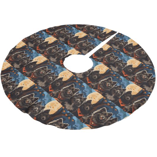 Finse Lapphund Halloween Spooky Kerstboom Rok (Gekanteld)
