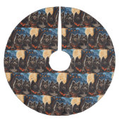 Finse Lapphund Halloween Spooky Kerstboom Rok (Voorkant)