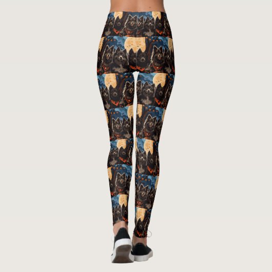 Finse Lapphund Halloween Spooky Leggings (Achterkant)