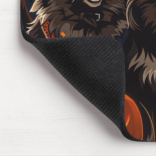 Finse Lapphund Halloween Spooky Muismat (Hoek)