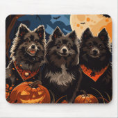 Finse Lapphund Halloween Spooky Muismat (Voorkant)