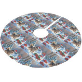 Finse Lapphund Hardloopsneeuw met kerst Pet Kerstboom Rok (Gekanteld)