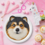 Finse Lapphund hond 3D geïnspireerd Papieren Bordje (Feest)