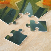 Finse Lapphund Hond Spring Bloemen Schilderen Legpuzzel (Zijkant)