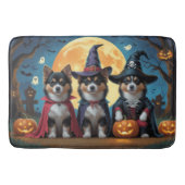 Finse Lapphund Honden Pompoen Halloween Grappig Badmat (Voorkant)