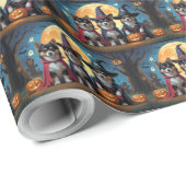 Finse Lapphund Honden Pompoen Halloween Grappig Cadeaupapier (Rol Hoek)