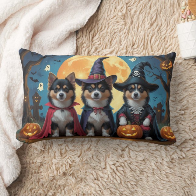 Finse Lapphund Honden Pompoen Halloween Grappig Kussen (Deken)