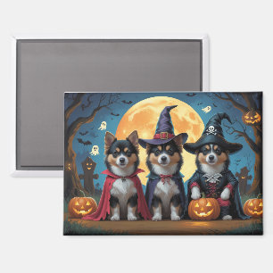 Finse Lapphund Honden Pompoen Halloween Grappig Magneet