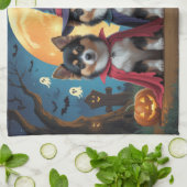 Finse Lapphund Honden Pompoen Halloween Grappig Theedoek (Gevouwen)