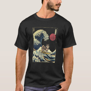 Finse Lapphund Japanse Kanagawa Golf Surf Dog T-shirt