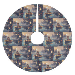 Finse Lapphund Kerst Feestelijke Reis Kerstboom Rok