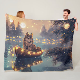 Finse Lapphund Kerst Festivale Reis Fleece Deken