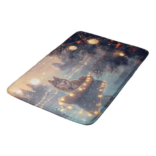 Finse Lapphund Kerstfeest reis Badmat (Gekanteld)