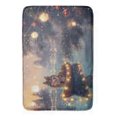 Finse Lapphund Kerstfeest reis Badmat (Voorkant Verticaal)