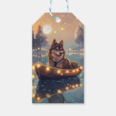 Finse Lapphund Kerstfeest reis Cadeaulabel (Voorkant)