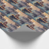 Finse Lapphund Kerstfeest reis Cadeaupapier (Hoek)