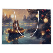 Finse Lapphund Kerstfeest reis Groot Cadeauzakje (Achterkant)