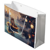 Finse Lapphund Kerstfeest reis Groot Cadeauzakje (Voorkant Gekanteld)