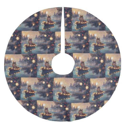 Finse Lapphund Kerstfeest reis Kerstboom Rok (Voorkant)