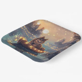 Finse Lapphund Kerstfeest reis Papieren Bordje (Gebogen)