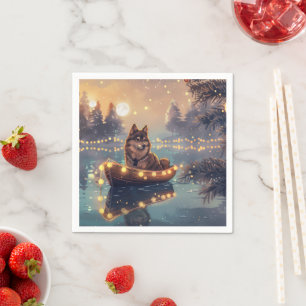 Finse Lapphund Kerstfeest reis Servet