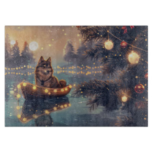 Finse Lapphund Kerstfeest reis Snijplank