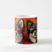 Finse Lapphund met hart Rozen Valentijnsdag Koffiemok (Center)