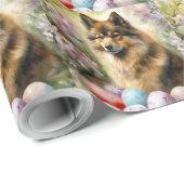 Finse Lapphund met paaseieren Cadeaupapier (Rol Hoek)