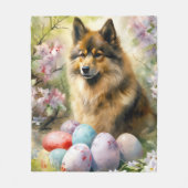 Finse Lapphund met paaseieren Fleece Deken (Voorkant)