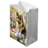 Finse Lapphund met paaseieren Medium Cadeauzakje (Voorkant Gekanteld)