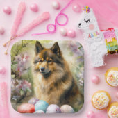 Finse Lapphund met paaseieren Papieren Bordje (Feest)