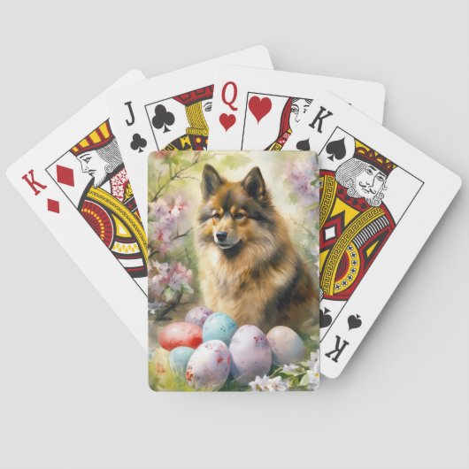 Finse Lapphund met paaseieren Pokerkaarten (Achterkant)