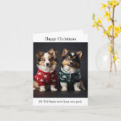 Finse Lapphund Puppies Kerst Kaart (Gele Bloem)