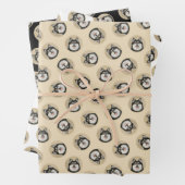 Finse Lapphund Schilderen Zwart en Tan Dog Art Inpakpapier Vel (In situ)