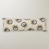 Finse Lapphund Schilderen Zwart en Tan Dog Art Lichaamskussen (Achterkant)