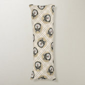 Finse Lapphund Schilderen Zwart en Tan Dog Art Lichaamskussen (Voorkant Verticaal)