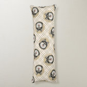 Finse Lapphund Schilderen Zwart en Tan Dog Art Lichaamskussen (Achterkant (Verticaal))