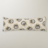 Finse Lapphund Schilderen Zwart en Tan Dog Art Lichaamskussen (Voorkant)